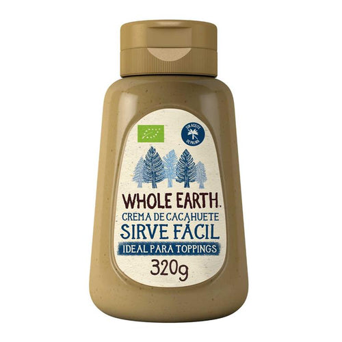 Crema de cacahuete sirve fácil 320g -WHOLE EARTH