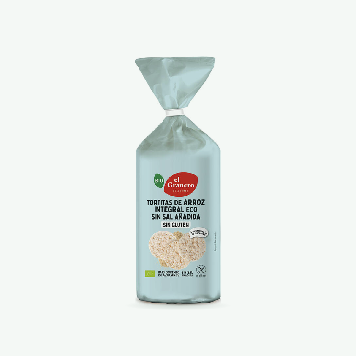 Sin gluten: tortitas de arroz integral sin sal añadida de El Granero Integral