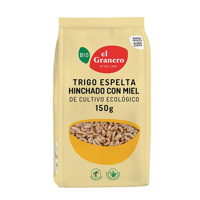 Trigo de espelta hinchado con miel BIO 150g - EL GRANERO INTEGRAL