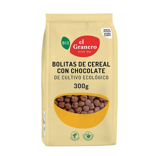 Bolitas de cereales con chocolate BIO 300g - EL GRANERO INTEGRAL