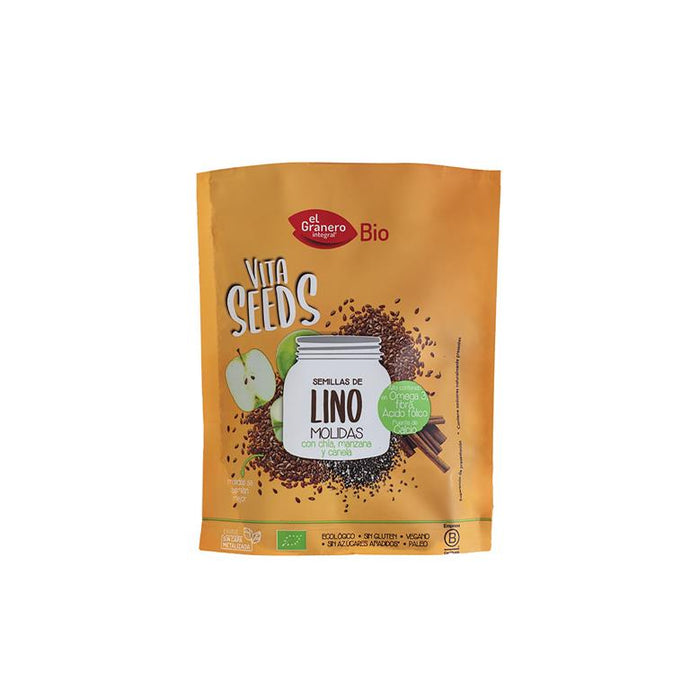 Vitaseeds lino, chia, manzana y canela BIO, 200 g - EL GRANERO INTEGRAL