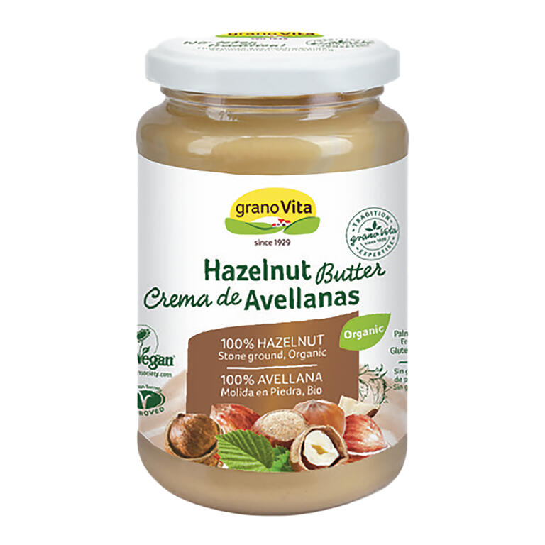 Crema de avellanas BIO, 350 g de Granovita: fotografía del envase