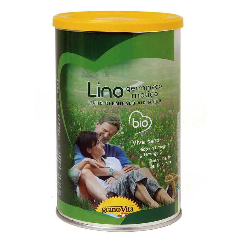 Lino germinado molido BIO, 500 g de Granovita: fotografía del envase