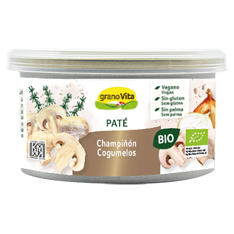 Pate champiñon BIO, 125 g de Granovita: fotografía del envase