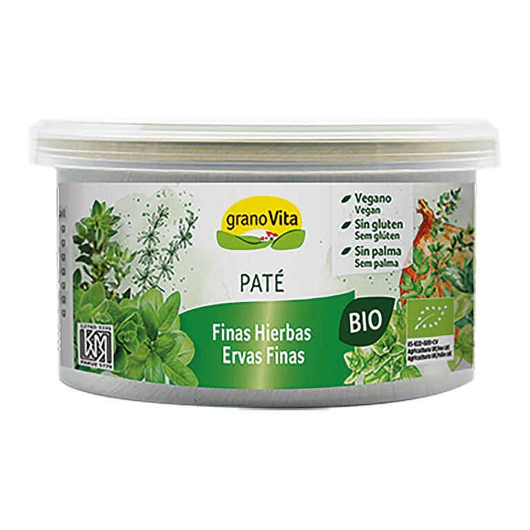 Pate finas hierbas BIO, 125 g de Granovita: fotografía del envase