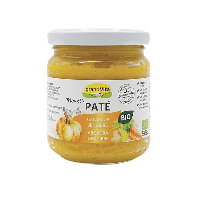 Pate mousse de calabaza y jengibre BIO, 175 g de Granovita: fotografía del envase
