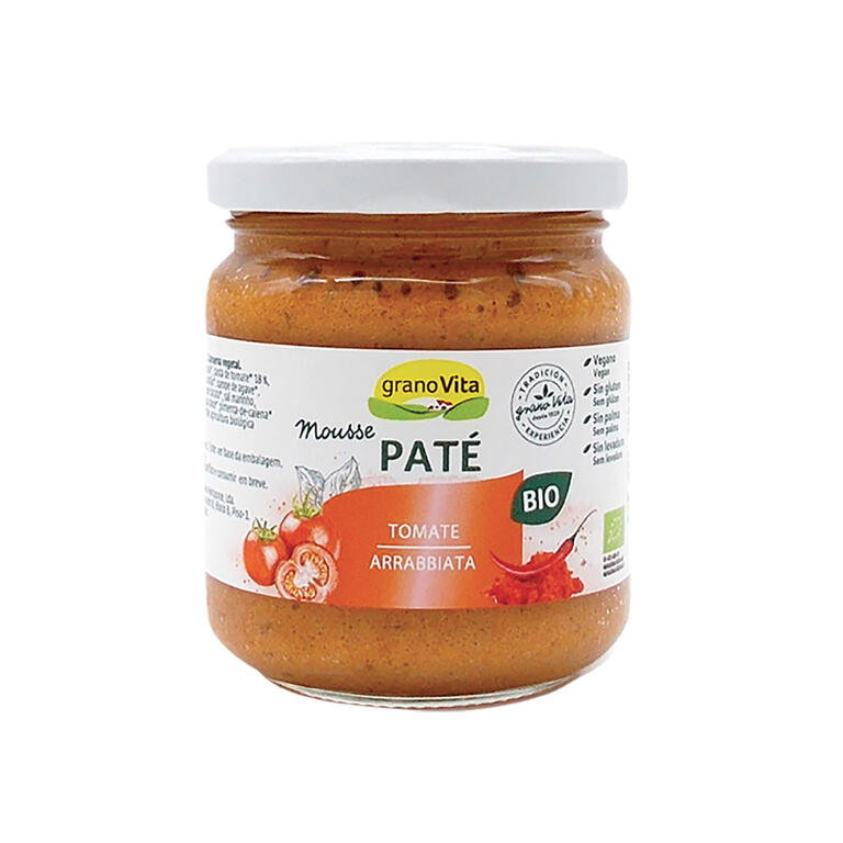 Pate mousse de tomate arrabiata BIO, 175 g de Granovita: fotografía del envase