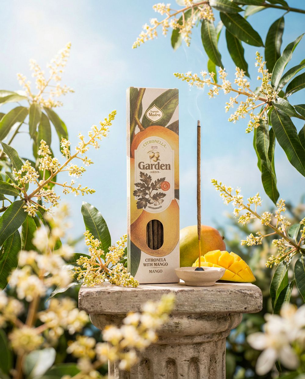 Incienso Garden Citronela y Mango – Sagrada Madre