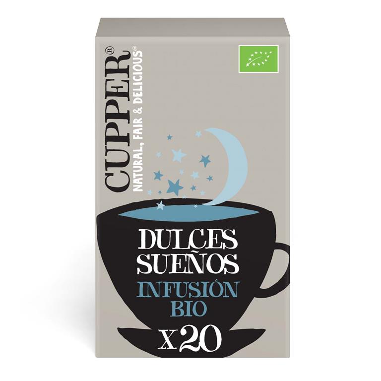 Infusión Dulces Sueños de Cupper: fotografía del envase
