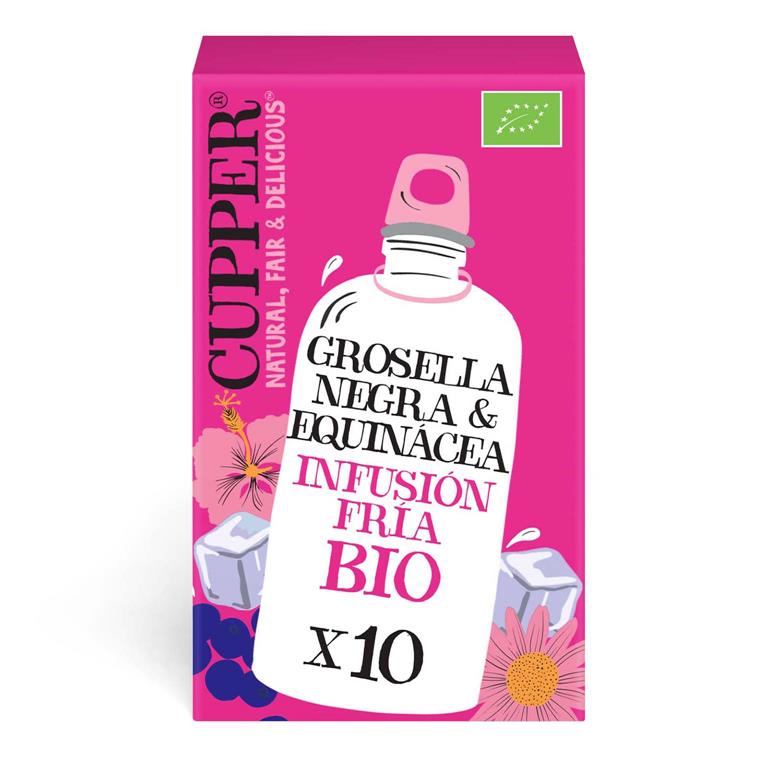 Infusión Fría con Grosella Negra y Equinácea de Cupper: fotografía del envase