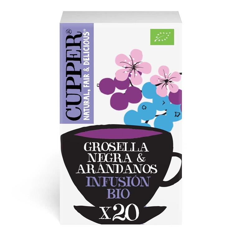 Infusión Grosella Negra y Arándanos de Cupper: fotografía del envase