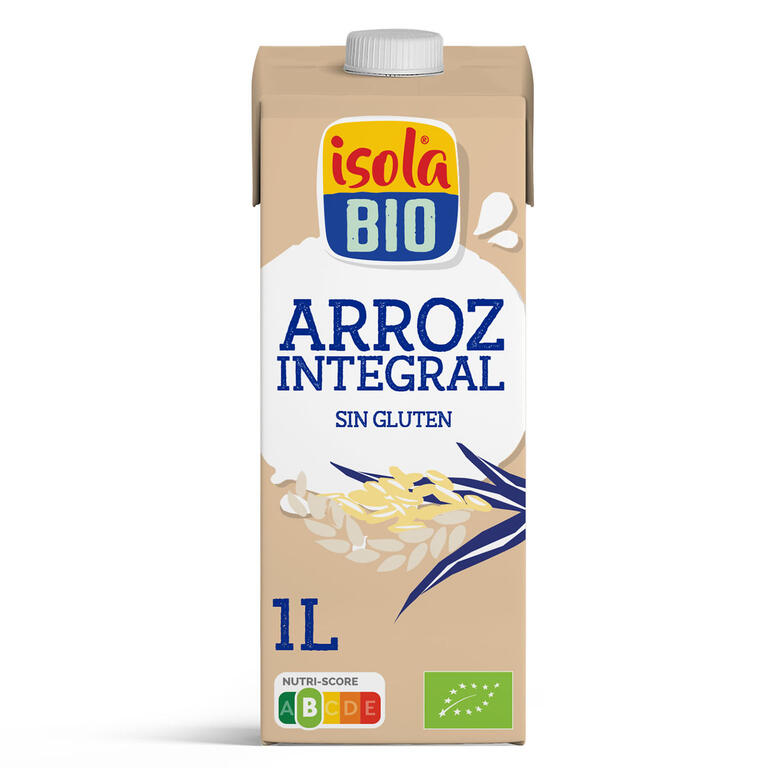 Bebida vegetal de arroz integral BIO, 1 l de Isola Bio: fotografía del envase