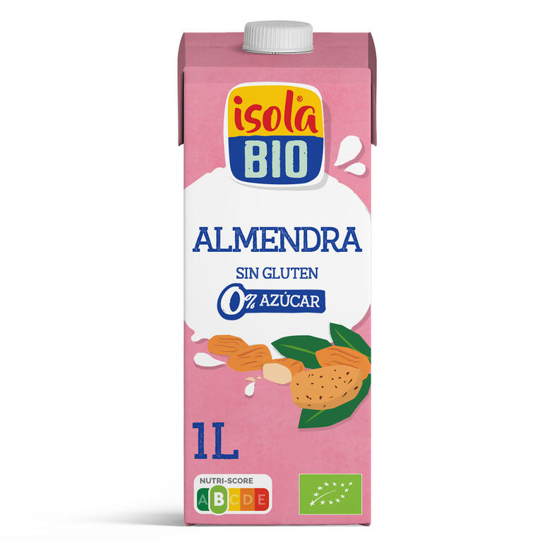 Bebida vegetal de almendras sin azúcar BIO, 1 l de Isola Bio: fotografía del envase