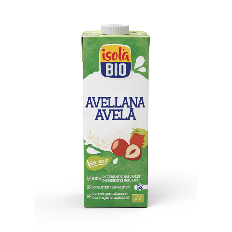 Bebida vegetal de avellanas BIO, 1 l de Isola Bio: fotografía del envase