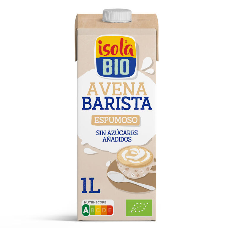 Bebida vegetal de avena barista BIO, 1L de Isola Bio: fotografía del envase