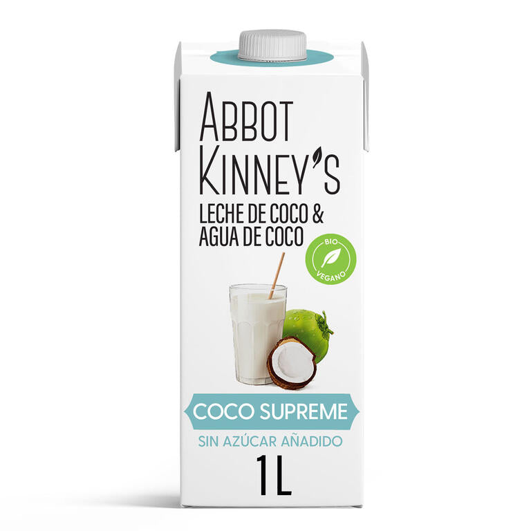 Bebida vegetal coco supreme BIO, 1L de Abbot Kinney: fotografía del envase
