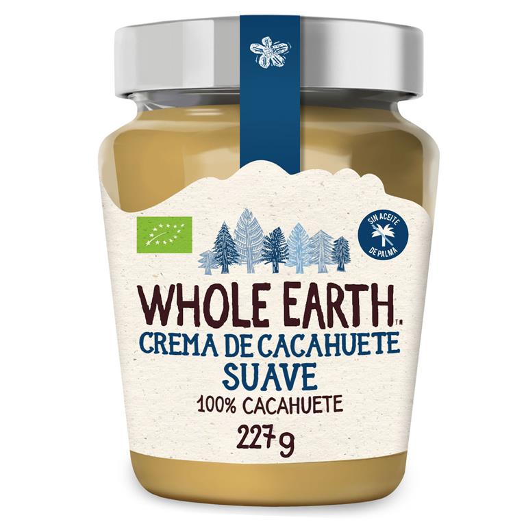 Crema de cacahuete BIO 227g de Whole Earth: fotografía del envase