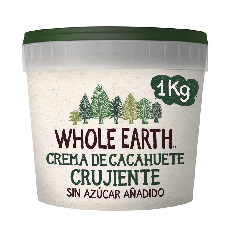 Crema de cacahuete crujiente 1kg de Whole Earth: fotografía del envase