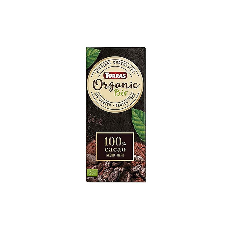 Chocolate negro 100% BIO, 100 g de Torras: fotografía del envase