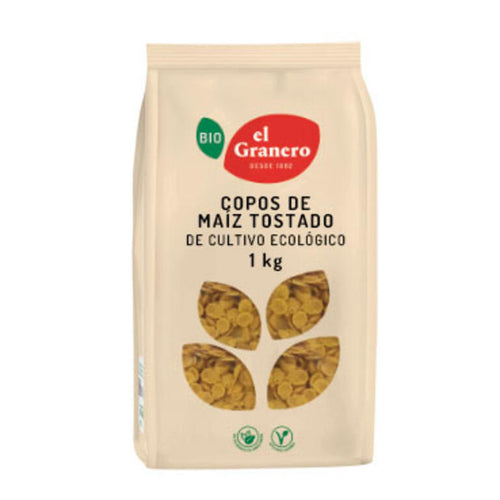 COPOS DE MAIZ TOSTADO BIO, 1 Kg - EL GRANERO INTEGRAL