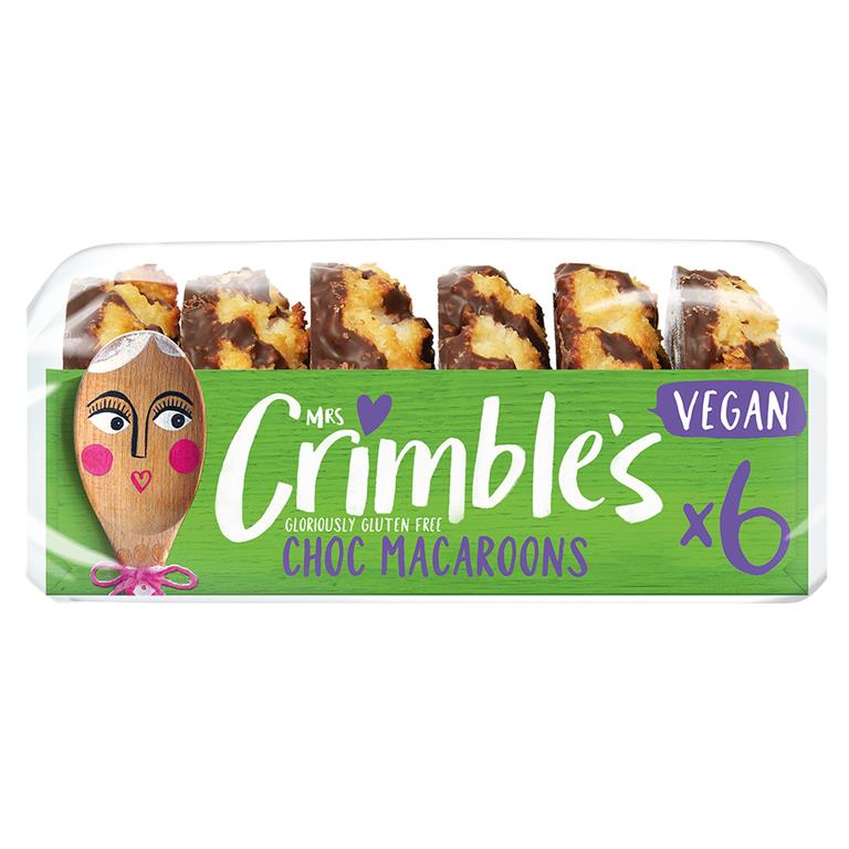 Galletas veganas de chocolate sin gluten, 195 g de Crimble's: fotografía del envase