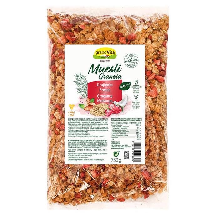 MUESLI CRUJIENTE CON FRESAS, 750 g - GRANOVITA