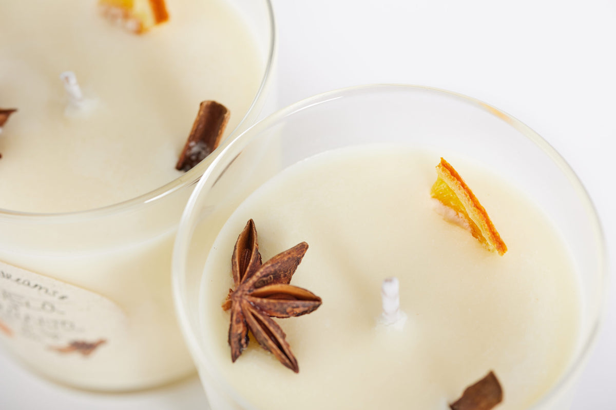 Vela de cera de soja canela y naranja: imagen 2