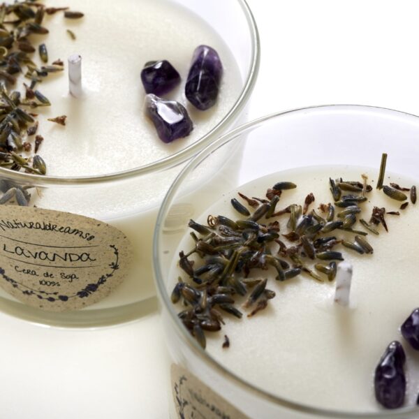 Vela de cera de soja lavanda 125 g de Natural Dreams: imagen 2