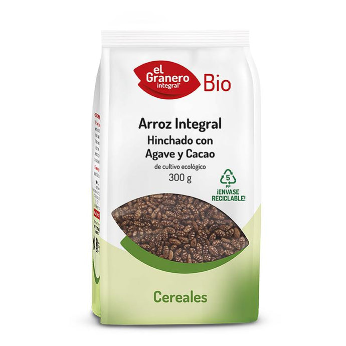 Arroz integral hinchado con agave y cacao Bio 300g - EL GRANERO INTEGRAL