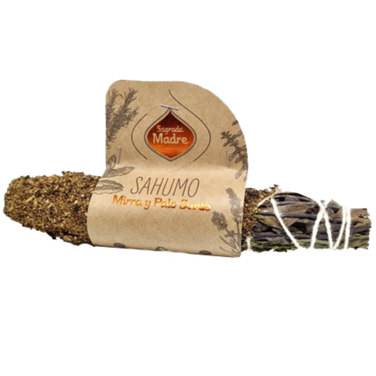 Sahumo de Mirra y Palo Santo de Sagrada Madre: fotografía del envase