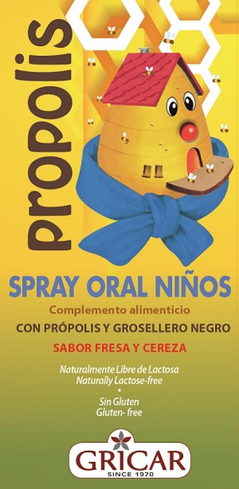 Própolis Spray Oral niños de Gricar: fotografía del envase