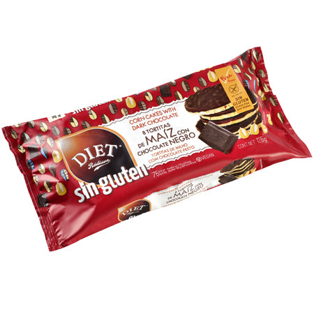 Tortitas de maíz con chocolate negro - Diet Rádisson