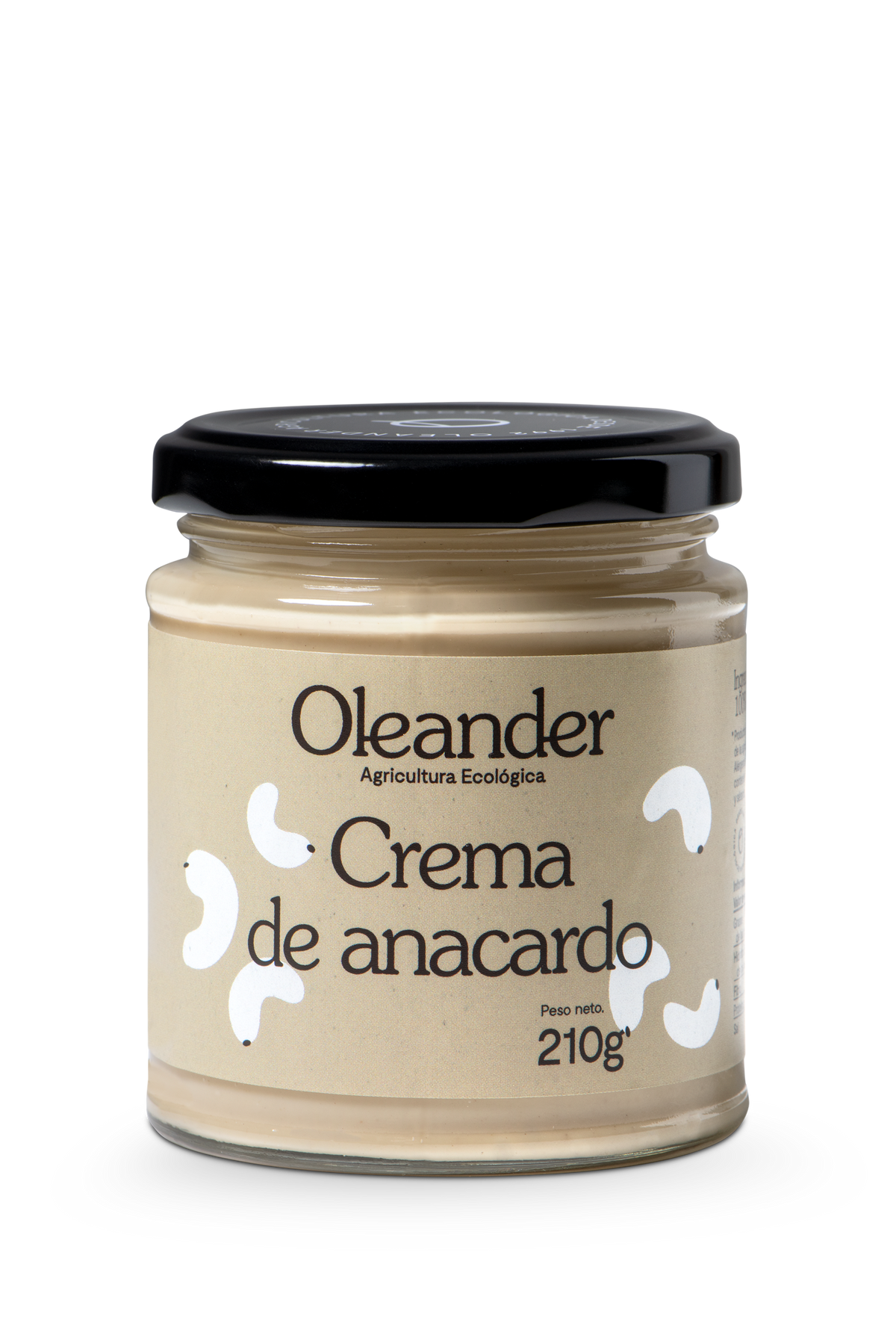 Crema de anacardo de Oleander: fotografía del envase