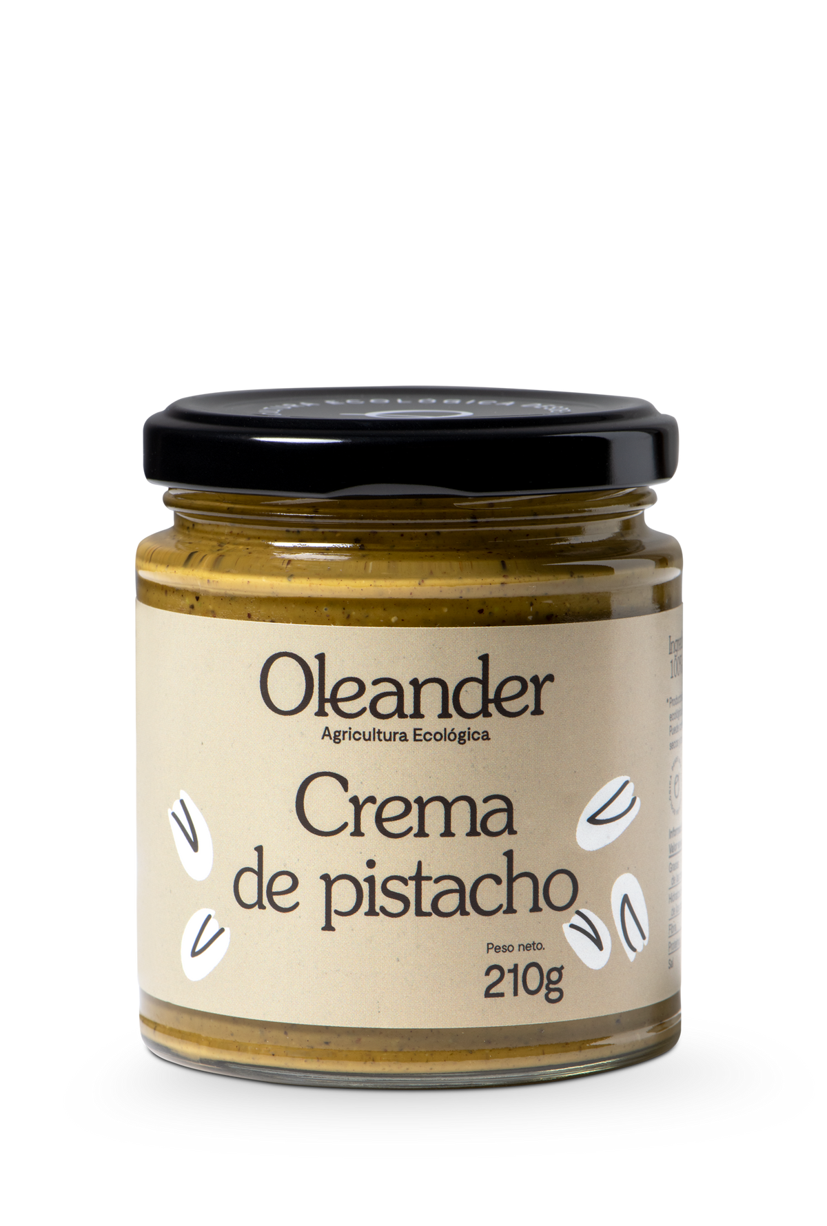 Crema de pistacho de Oleander: fotografía del envase