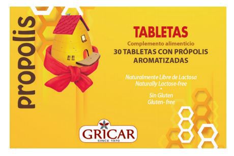 Propóleo Própolis Adultos de Gricar: fotografía del envase